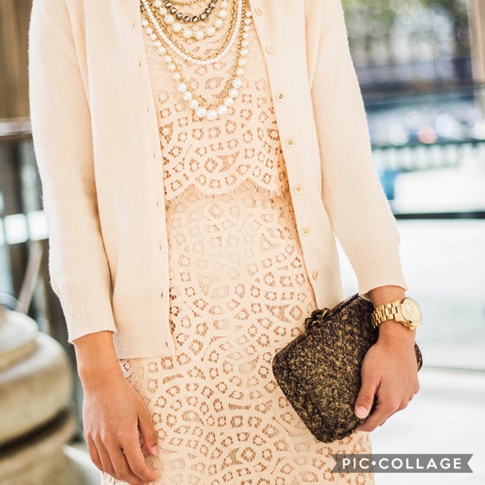 JCREW | TIERED SHIFT DRESS RAINDROP LACE - Picture 4 of 6
